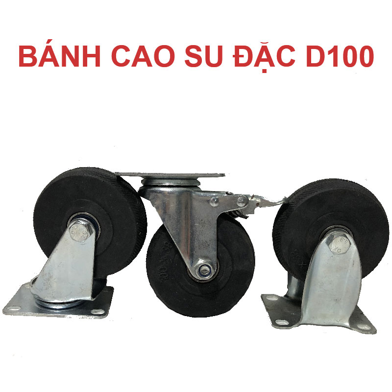 Bánh xe cao su đặc D100
