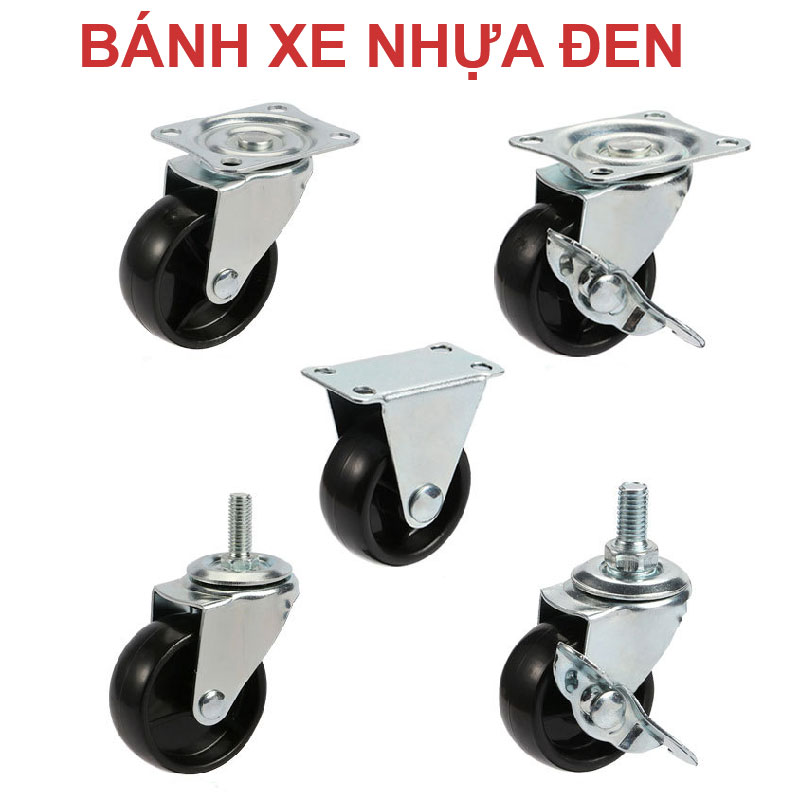 Bánh xe nhựa đen