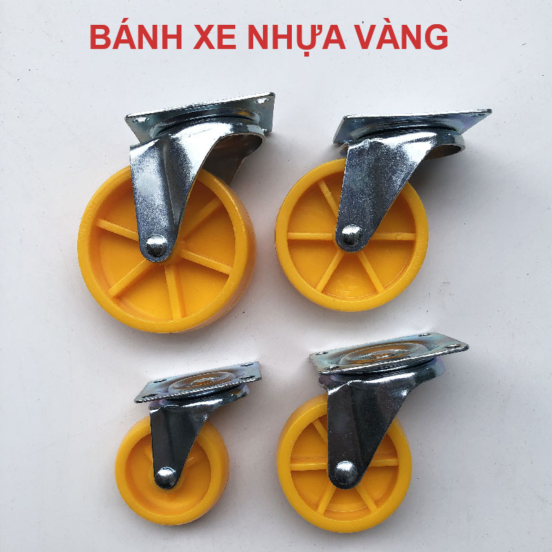 Bánh xe nhựa vàng