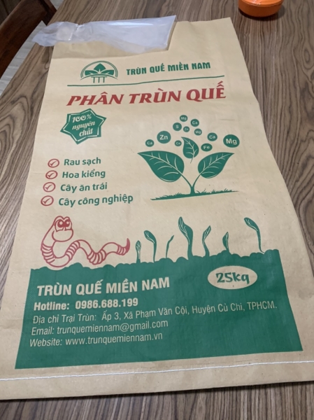 Bao KP lồng túi đựng phân trùn quế