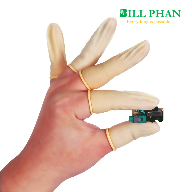 Bao tay ngón chống tĩnh điện màu vàng