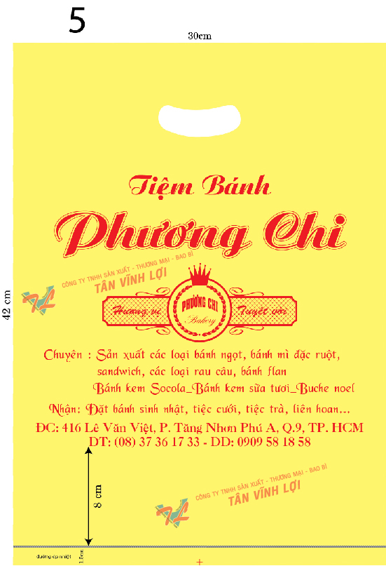 Bao bì PP, PE in mặt ngoài