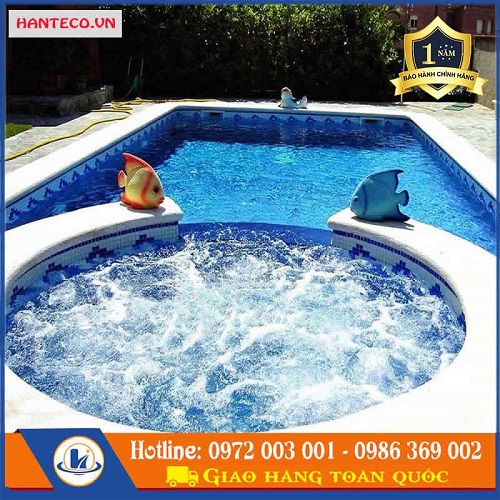 Bể sục Jacuzzi xây kết hợp bể bơi
