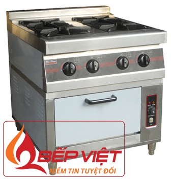 Bếp Âu 4 họng có lò nướng