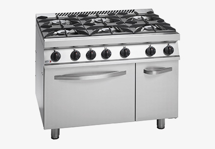 Bếp Âu 6 bếp có lò nướng dùng gas