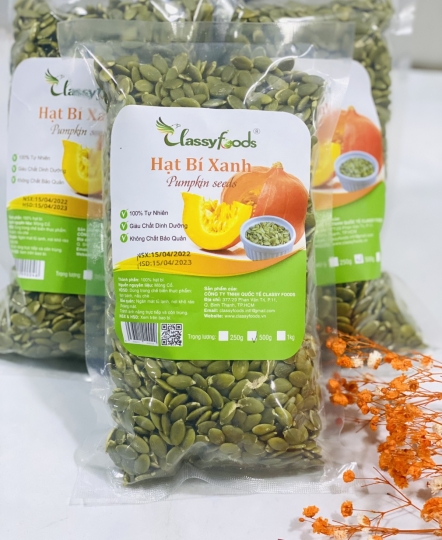 Hạt bí xanh Classy Foods 500gr