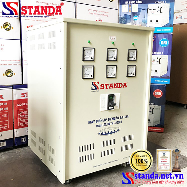 Biến áp tự ngẫu Standa 200KVA 3 pha