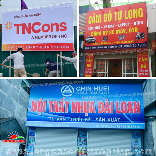 Biển bạt khung sắt