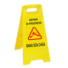 Biển cảnh báo chữ A in nội dung theo yêu cầu V22