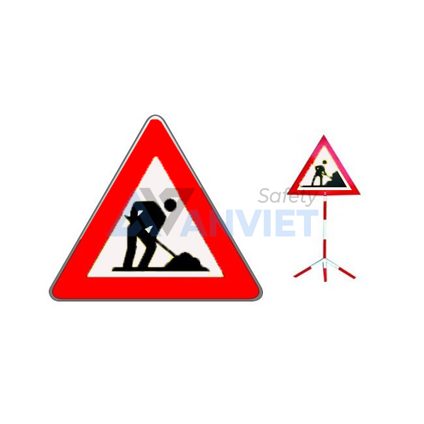 Biển cảnh báo công trường thi công V17