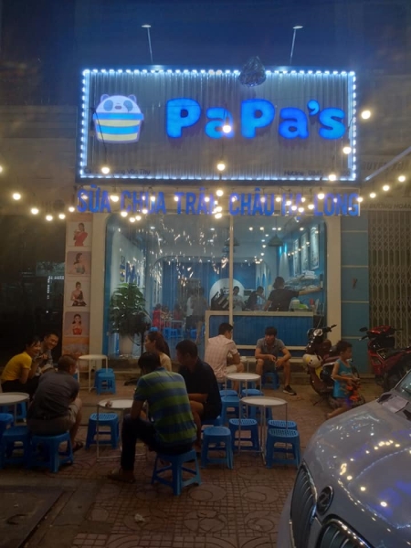 Biển hiệu PaPa Coffee