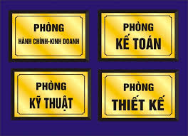 Biển hiệu công ty, phòng ban