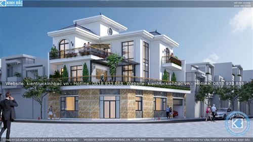 Thiết kế biệt thự hiện đại 3 tầng