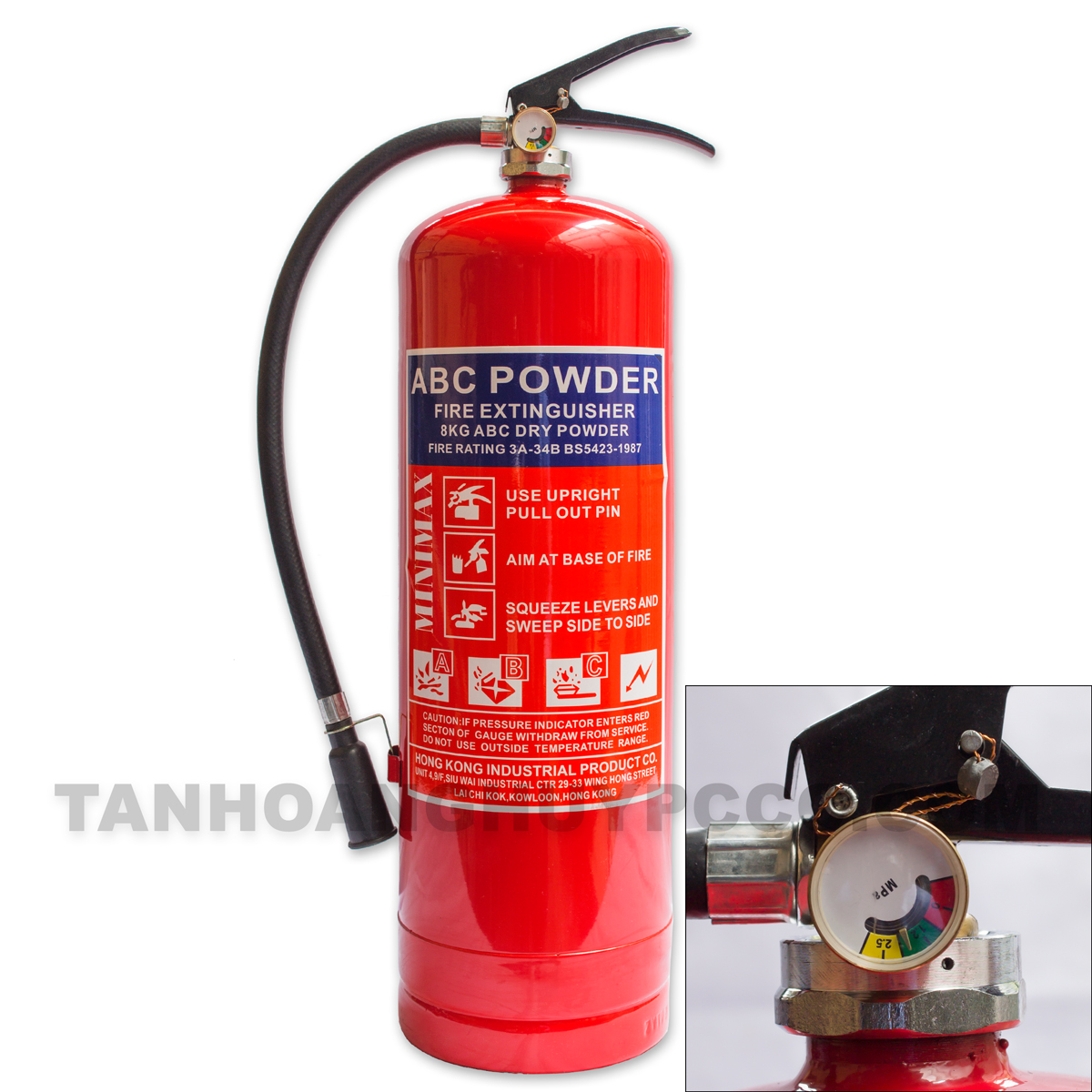 Bình chữa cháy đã nạp bột ABC loại 8kg