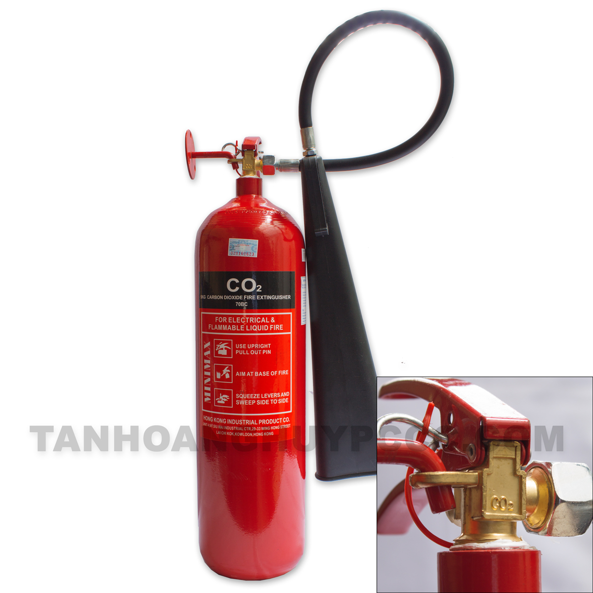 Bình chữa cháy đã nạp khí CO2 loại 5kg
