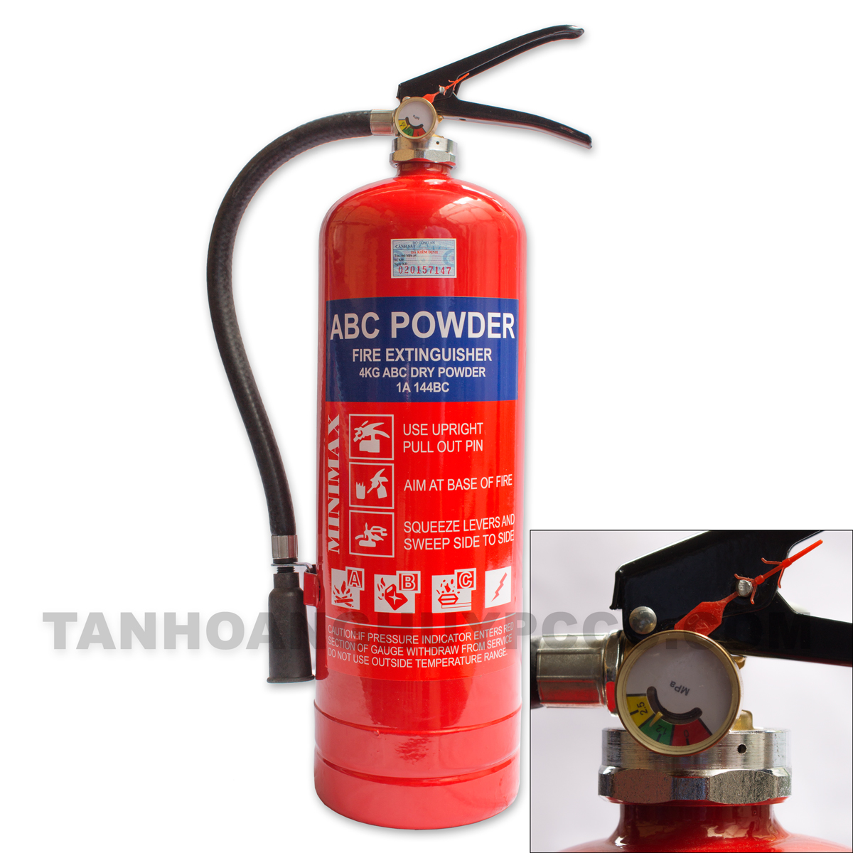 Bình chữa cháy bột ABC 4kg - MFZL4