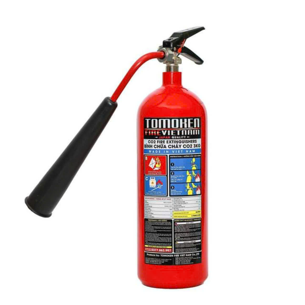 Bình chữa cháy Tomoken CO2 3kg