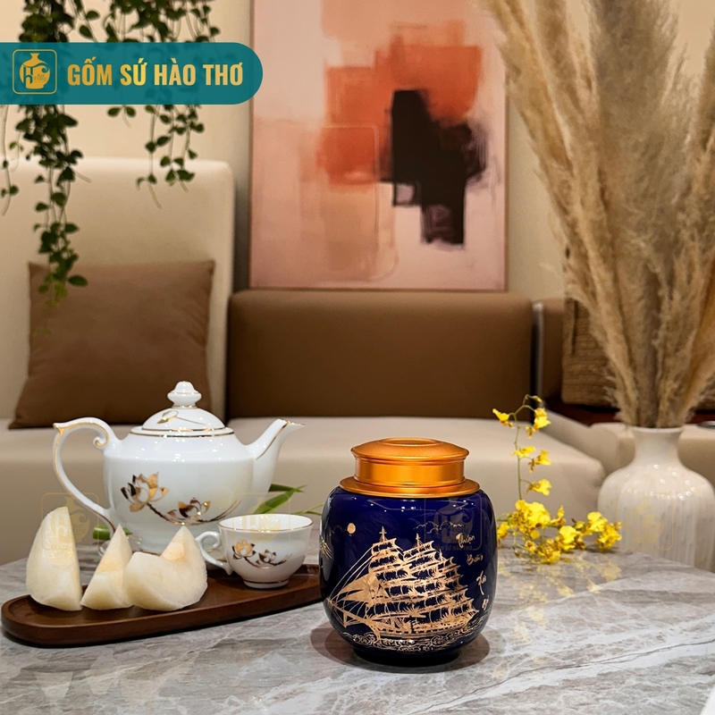 Bình đựng chè Bát Tràng