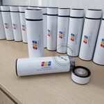 Bình giữ nhiệt trụ tròn 500ml in logo NHK