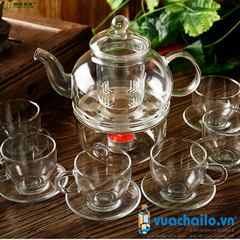 Bộ ấm chén thủy tinh