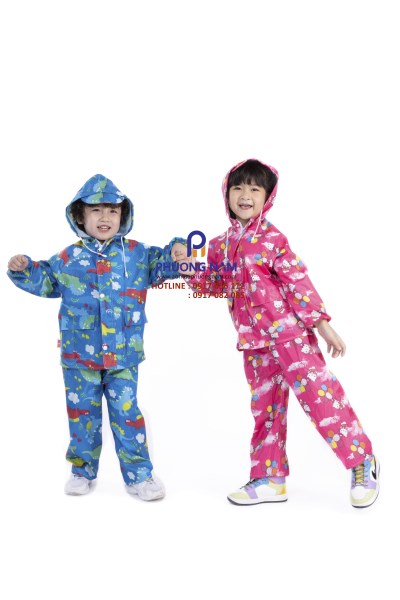 Bộ áo mưa trẻ em họa tiết