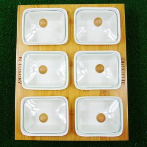 Bô khay mứt Tết tre 2 tầng