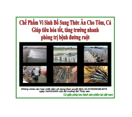 Chế phẩm vi sinh bổ sung thức ăn tôm, cá