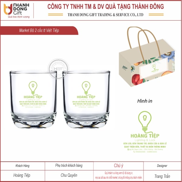 Bộ 2 cốc thủy tinh Việt Tiệp