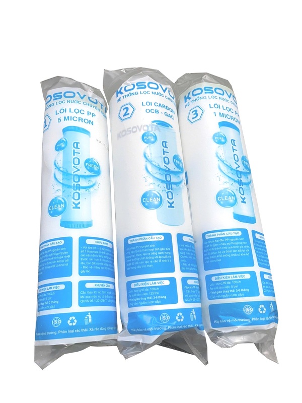 Bộ 3 lõi lọc nước Kosovota 10inch
