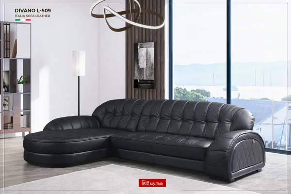 Bộ Sofa nhập khẩu chất liệu da bò ý Divano L509