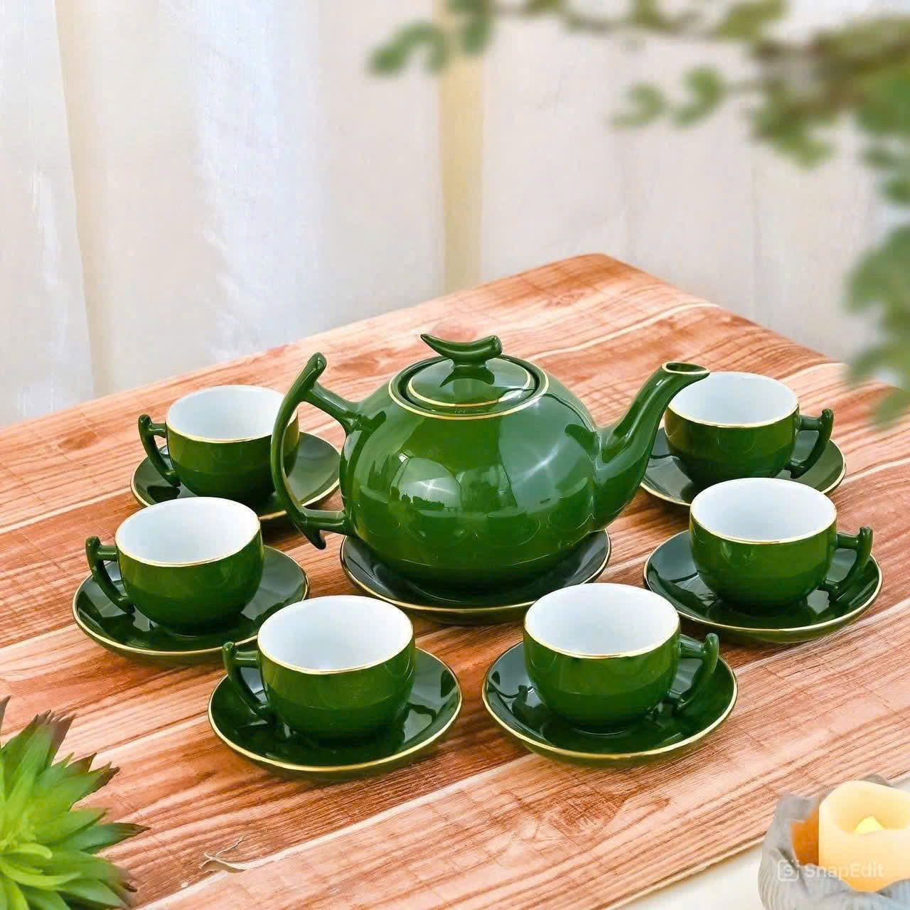 Bộ ấm trà sứ