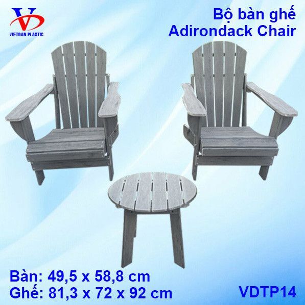 Bộ bàn ghế Adirondack Chair