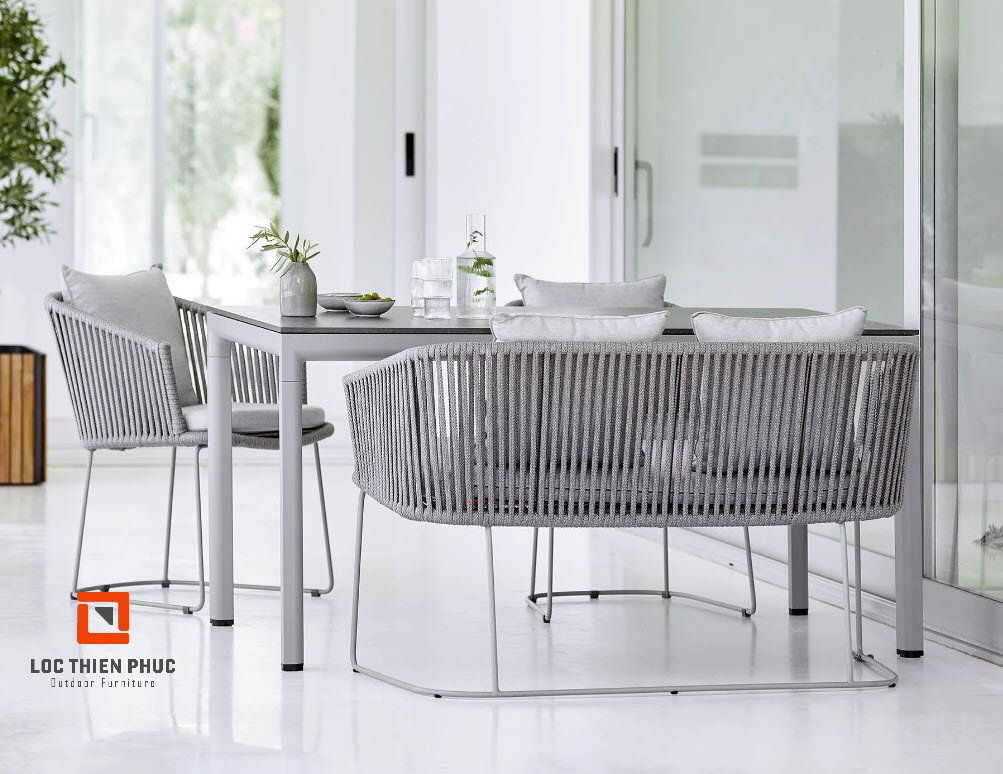 Bàn ghế giả mây LTP6187