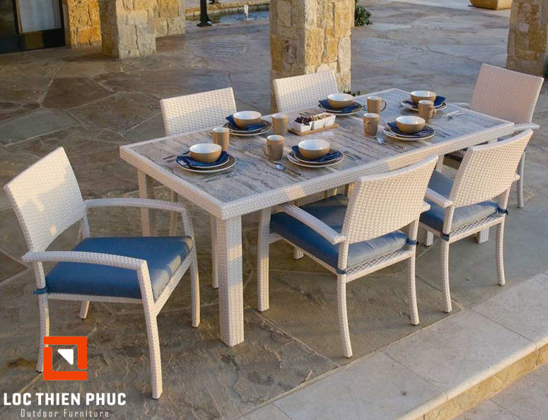 Bàn ghế giả mây LTP6031