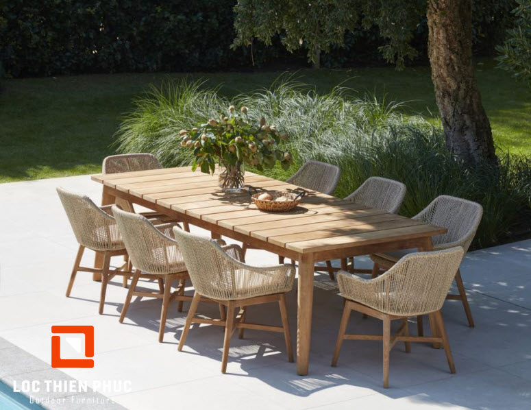 Bàn ghế giả mây LTP6185