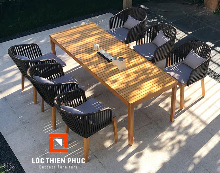 Bàn ghế giả mây LTP6194