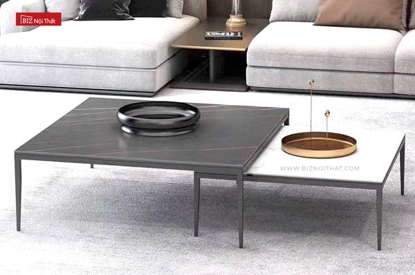 Bộ bàn trà thông minh mặt đá Marble 8120