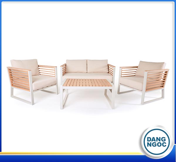 Bộ ghế sofa nhôm nội thất sân vườn