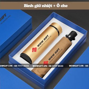 Bộ quà tăng ô che và bình giữ nhiệt