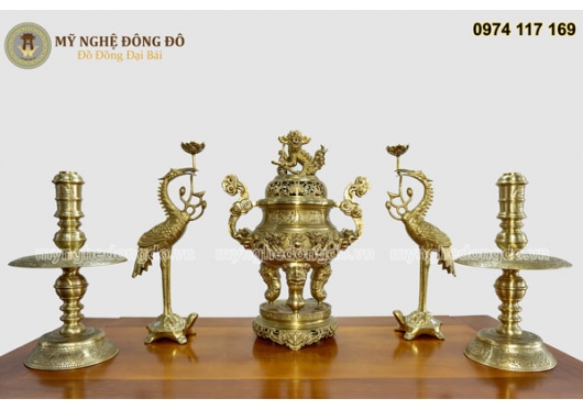 Bộ ngũ sự chạm rồng 3D phật mờ