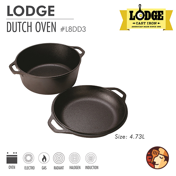 Bộ nồi và chảo gang Lodge 26cm