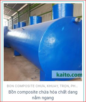 Bồn composite chứa hóa chất nằm ngang
