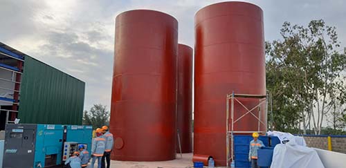 Bồn nhà máy sản xuất nệm cao su