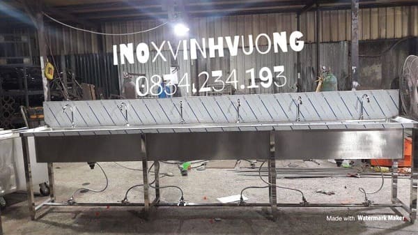 Bồn chậu rửa 6 vòi đạp chân