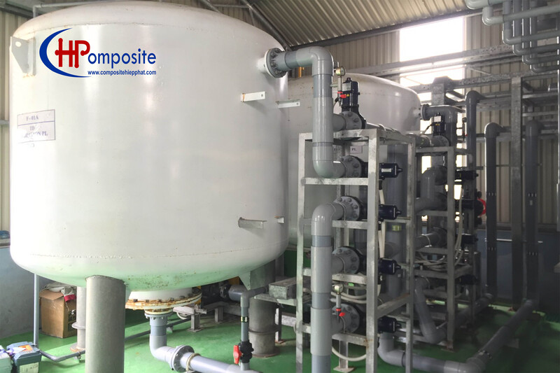 Bồn lọc áp lực sắt phủ Composite