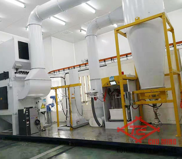 Buồng phun sơn tĩnh điện và hệ thống thu hồi chất liệu nhựa PP