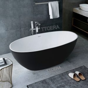 Bồn tắm nằm ovan màu đen TTCERA BT04