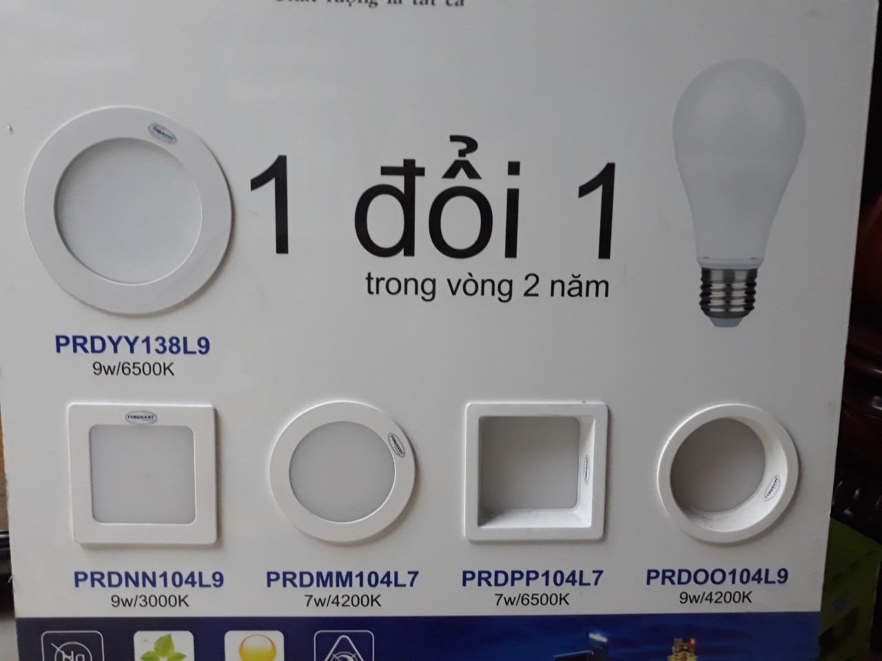Bóng đèn Led âm trần