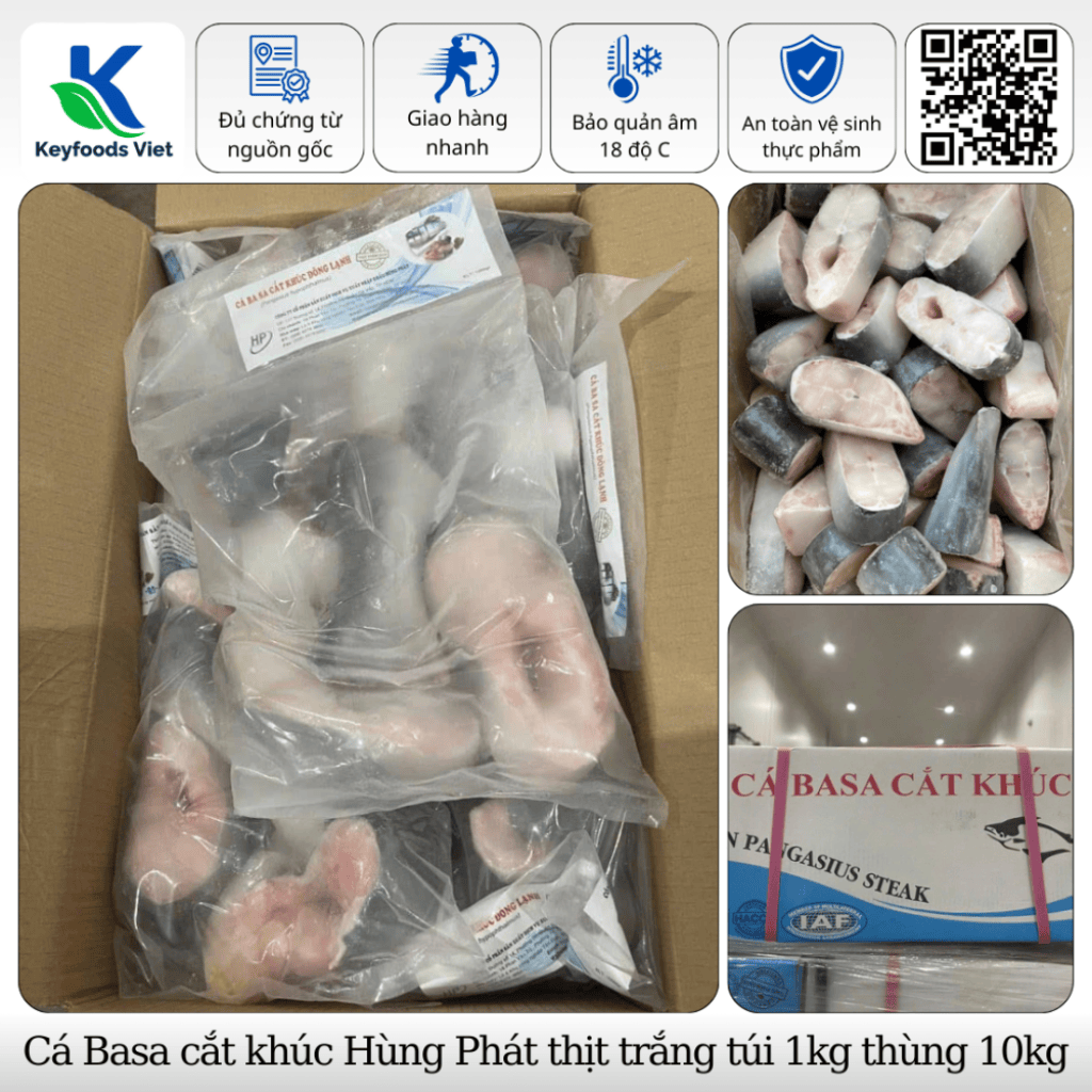 Cá Basa cắt khúc Hùng Phát