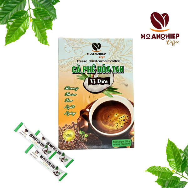 Cà phê hòa tan vị dừa
